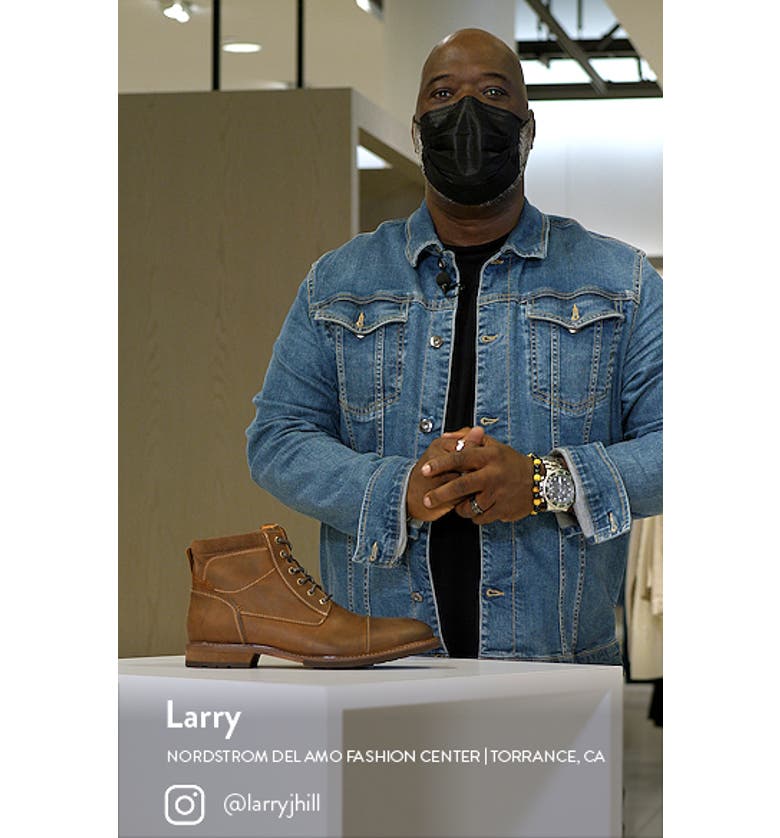 lodge cap toe lace up boot