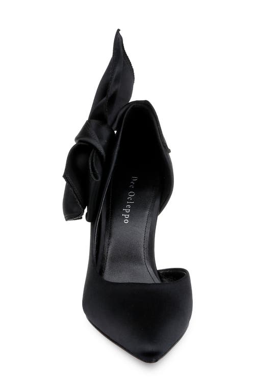 Shop Dee Ocleppo Belmont Half D'orsay Pump In Black Satin