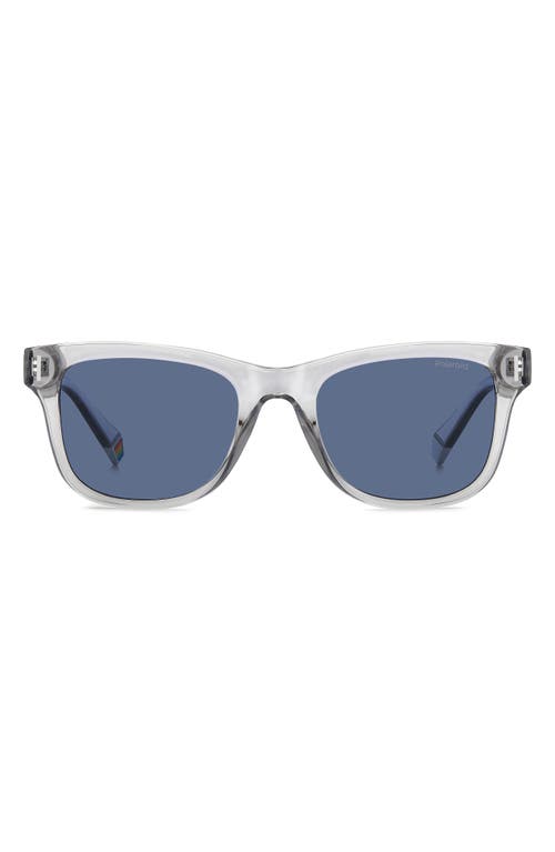 51mm Polarized Square Sunglasses in Grey/Blue Polarized