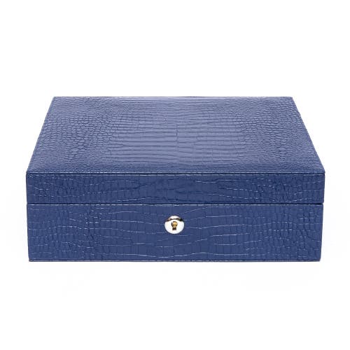 Shop Rapport London Brompton Eight Watch Box In Blue