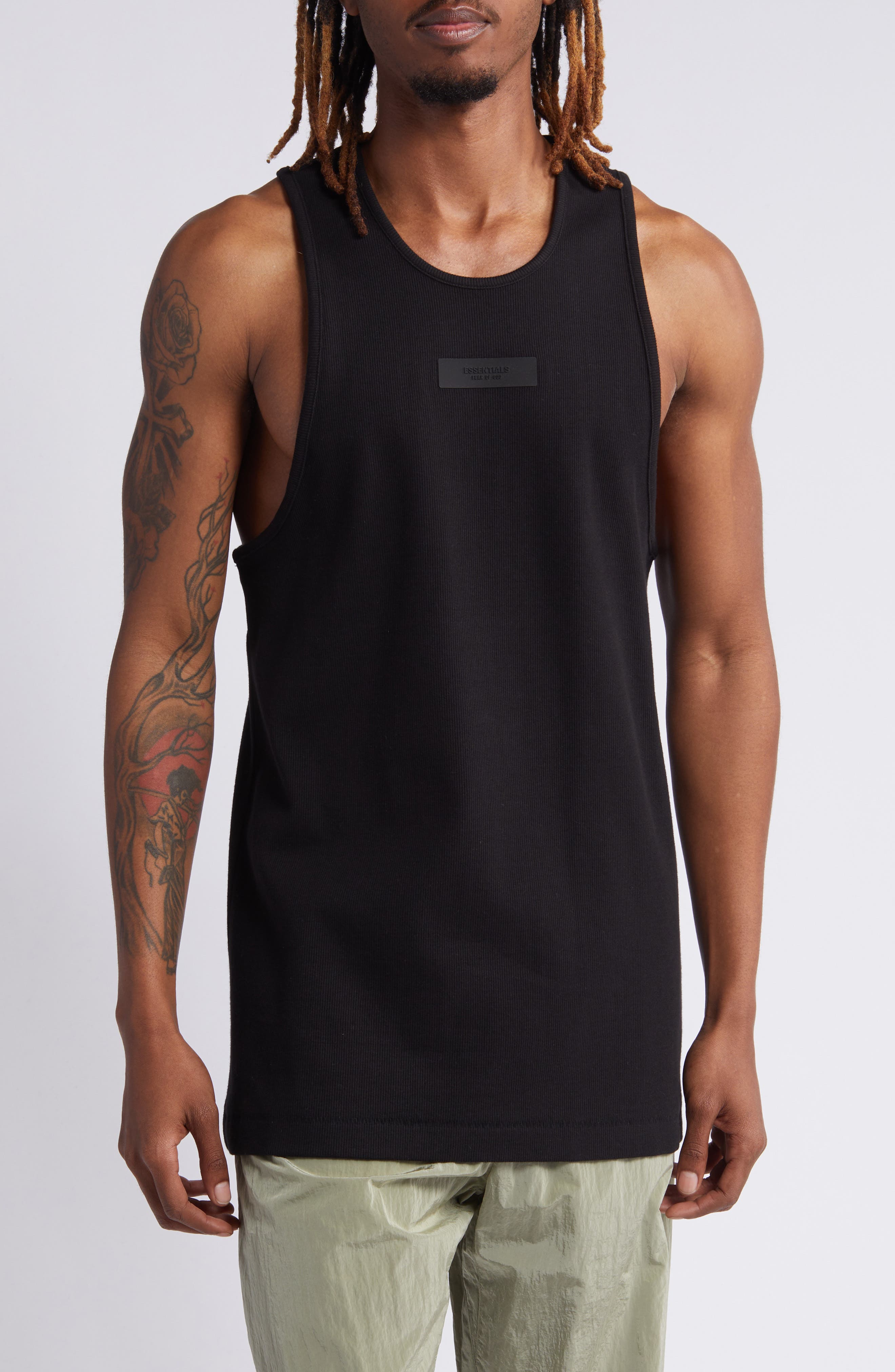Fear of God Essentials Ribbed Stretch Cotton Tank Top | Nordstrom