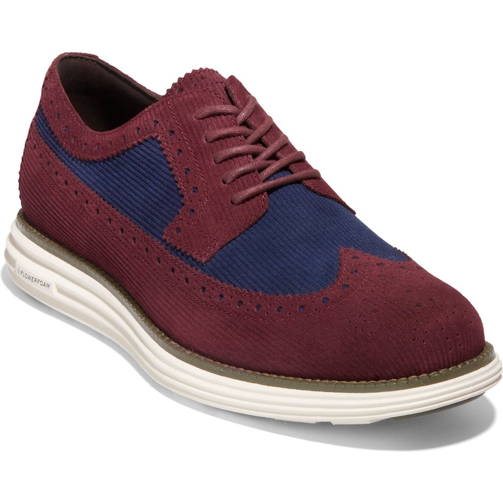 Cole Haan Originalgrand Remastered Longwing Derby In Bloodstone/evening