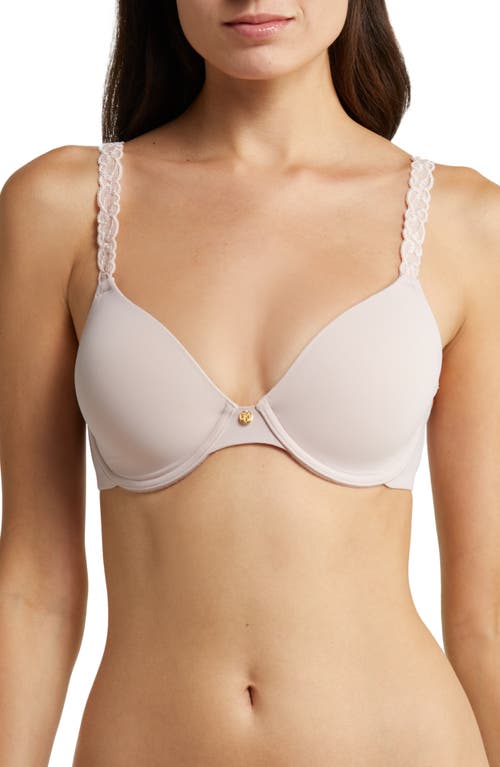 Shop Natori Pure Luxe Underwire T-shirt Bra In Rose/pearl