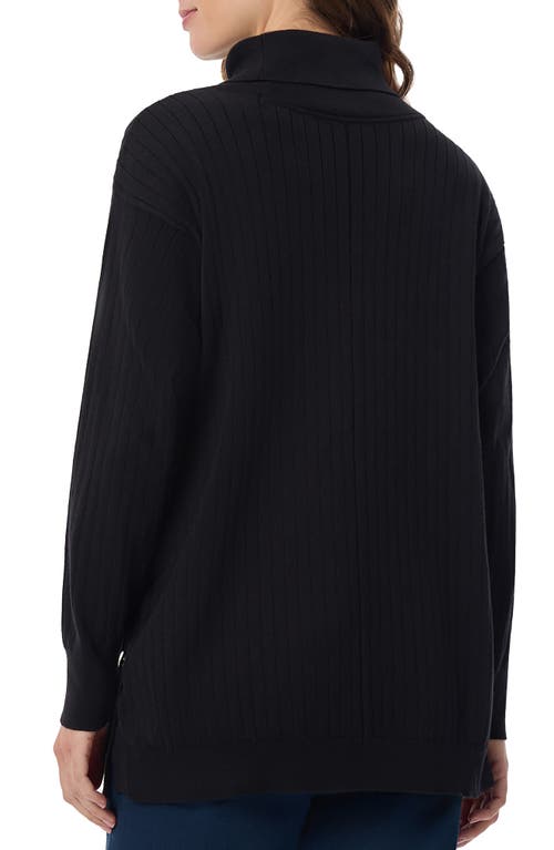 Shop Jones New York Turtleneck Rib Sweater In Jones Black