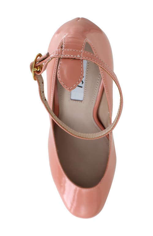 Zigi Nikole Ankle Strap Platform Pump In Sand Patent