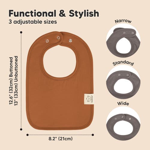 Keababies 8-pack Coast Drool Bibs In Terracotta