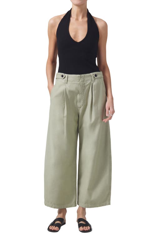 Shop Citizens Of Humanity Payton Super High Waist Crop Wide Leg Utility Trousers In Palmdale