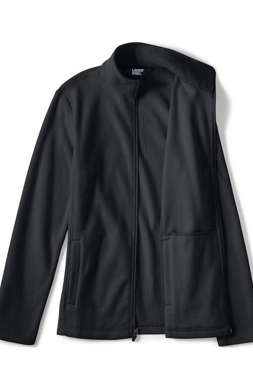 Lands' End Anyweather Fleece Full Zip Jacket In Black