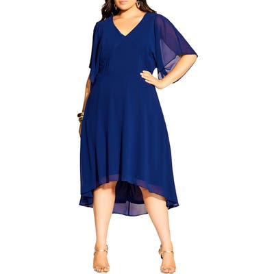 Plus Size City Chic Adore Midi Dress, Blue