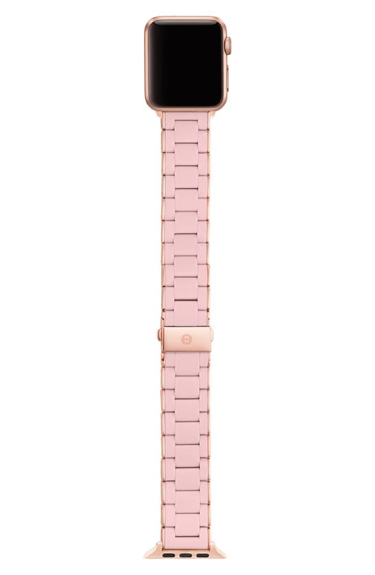 Michele Apple Watch Silicone Wrapped Interchangeable Bracelet, 38-42mm In Pink