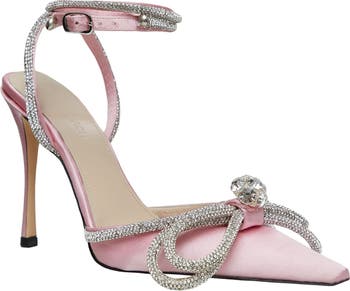 Mach & Mach Crystal Double Bow Pointed Toe Pump (Women) | Nordstrom