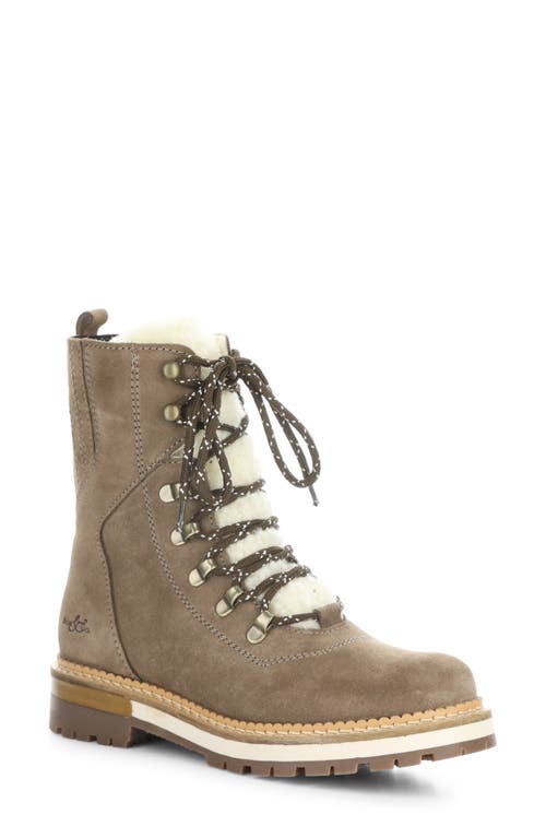Bos. & Co. Ada Shearling Lace Boot In Taupe In Taupe Suede/merino Wool