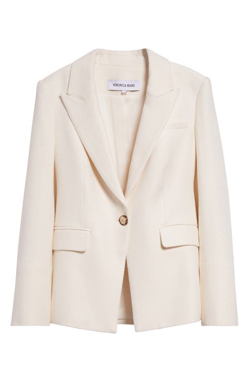 Shop Veronica Beard Reagan Cotton Blend Dickey Jacket In Ivory