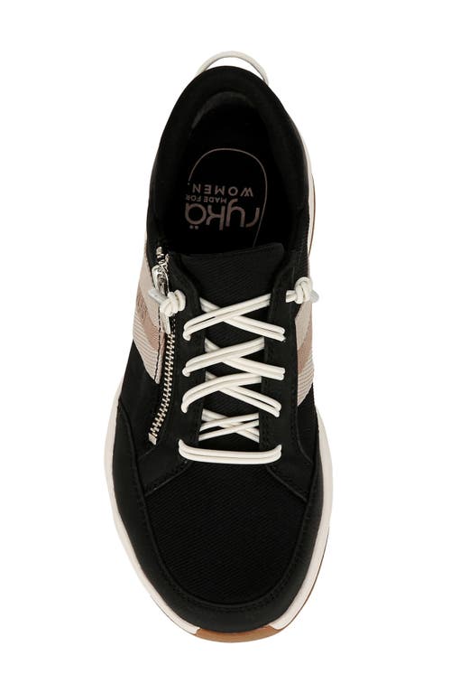 Shop Ryka Rykä Carefree Zip Walking Sneaker In Black