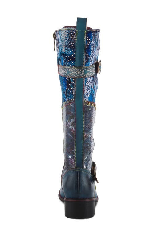 Shop L'artiste By Spring Step Vaneyck Knee High Boot In Blue Multi