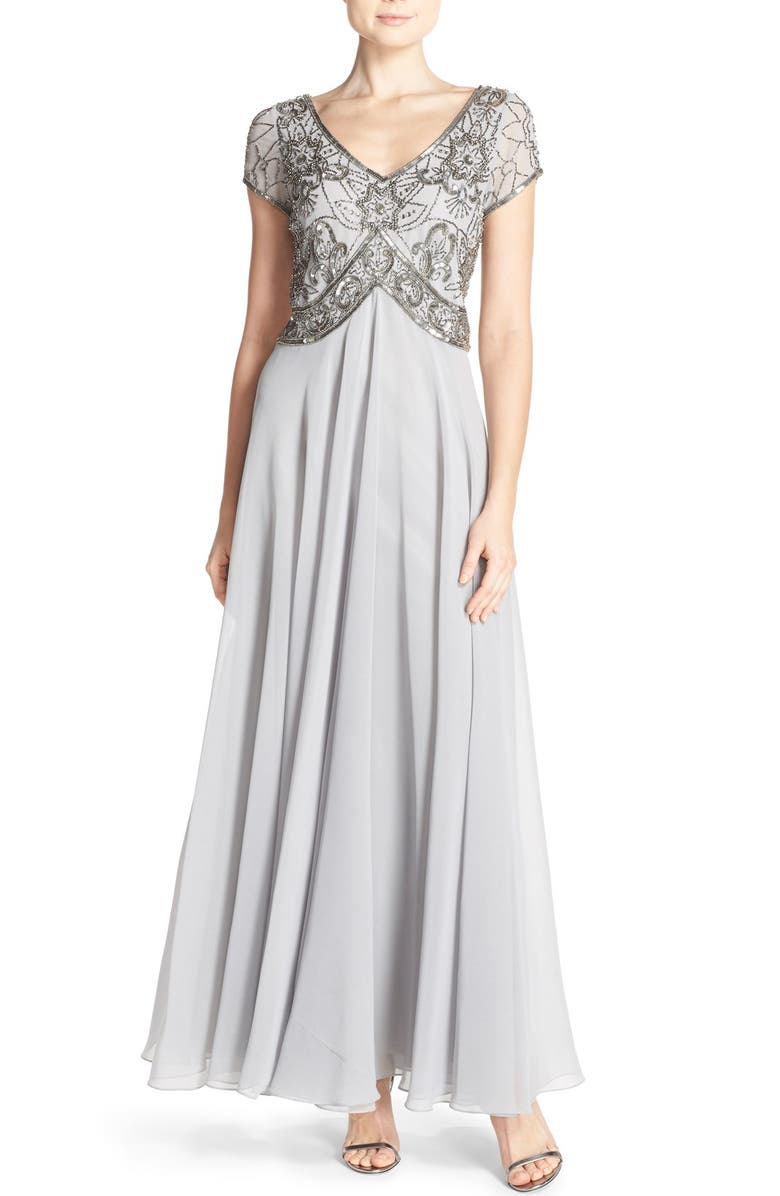 J Kara Embellished Chiffon Gown | Nordstrom