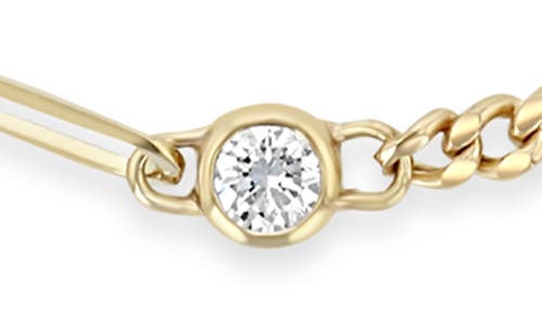 Zoë Chicco Diamond Pendant Mixed Chain Bracelet In 14k Yellow Gold