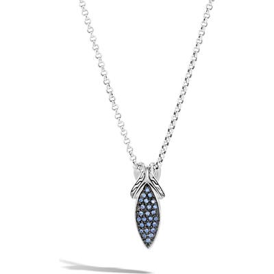 John Hardy Asli Classic Chainlink Pave Pendant Necklace