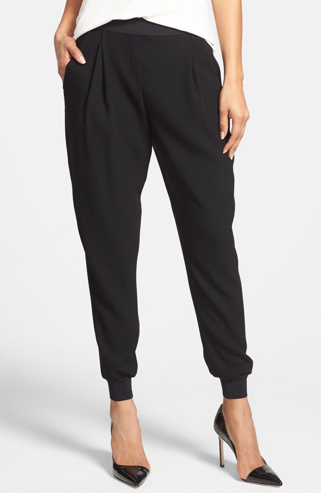 Elie Tahari 'Presley' Ribbed Cuff Pants | Nordstrom