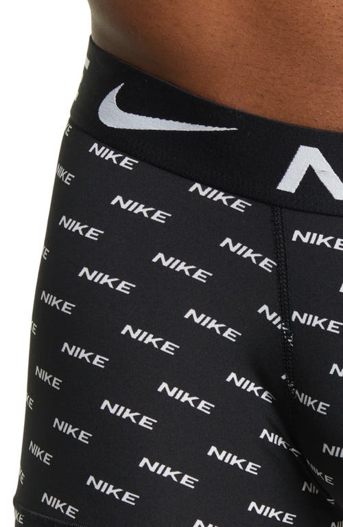 Shop Nike 3-pack Dri-fit Essential Micro Trunks In  Logo/grey/black