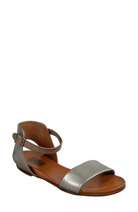 シューズ・サンダルその他 A.EMERY Woman Flat sandals Grey 242233 GRAPHITE A.Emery Turner Sandal in Graphite - AirRobe