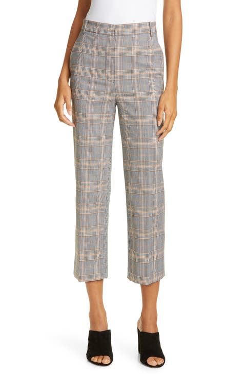 Mixed Check Crop Pants