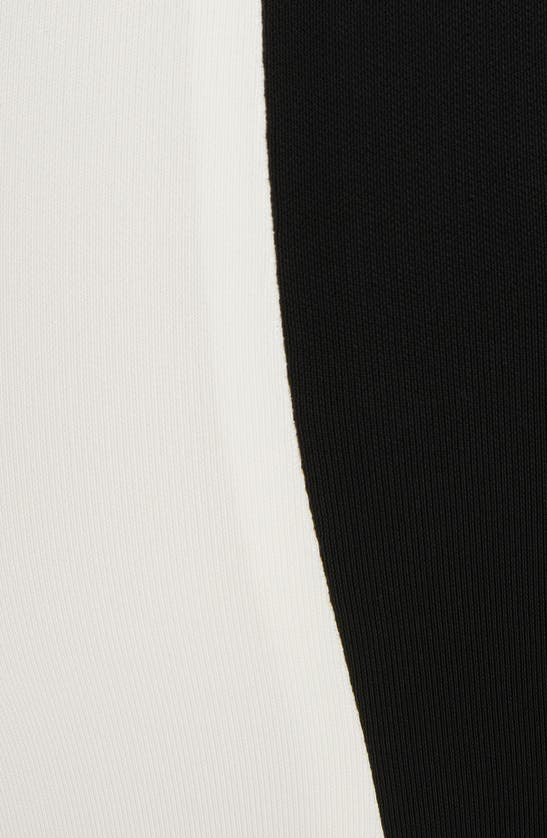 Shop Balmain Embroidered Star Colorblock Long Sleeve Jersey Dress In Ekf Black Multi