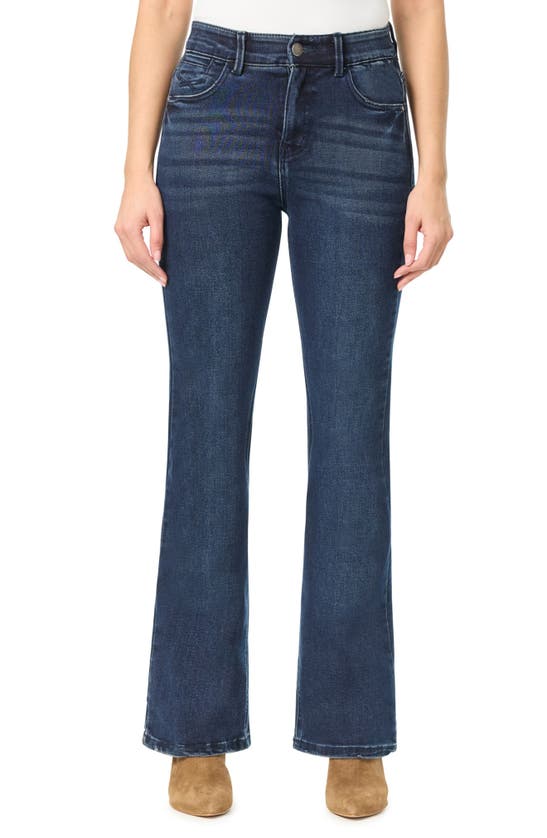 Curve Appeal Gigi High Waist Flare Leg Jeans In Blue