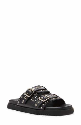 Steve madden dual woven 2025 slide sandal