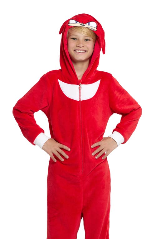 Opposuits Kids' Sonic The Hedgehog® One-piece Hooded Jumpsuit In Red