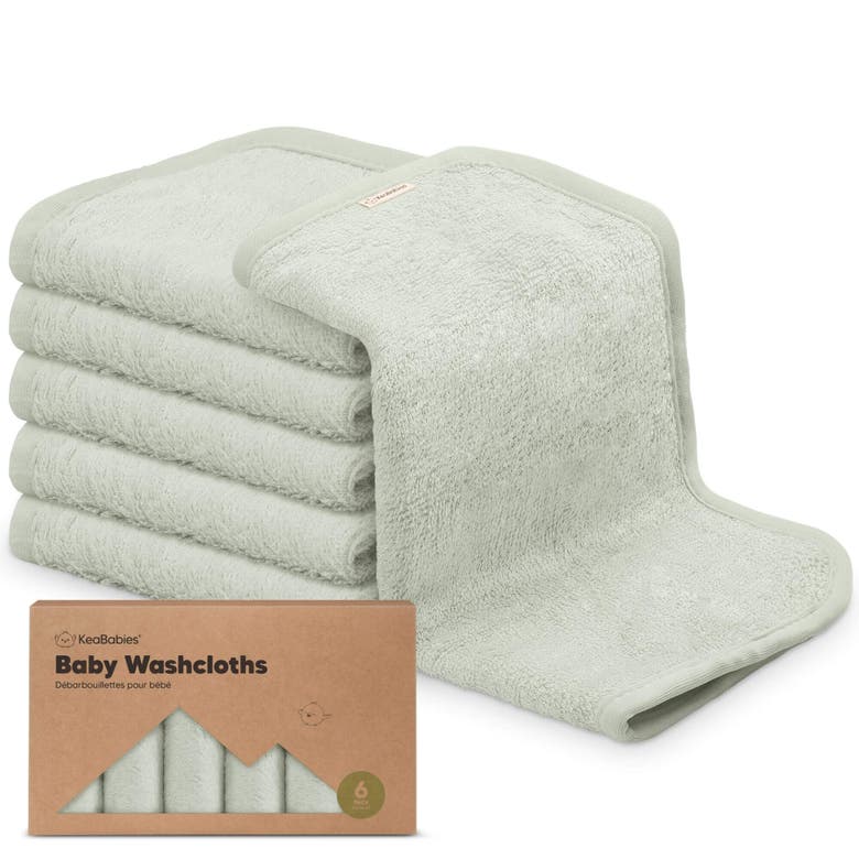 Shop Keababies Deluxe Baby Washcloths In Dove