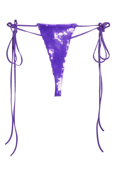 Women's Sequin Thong Panties
