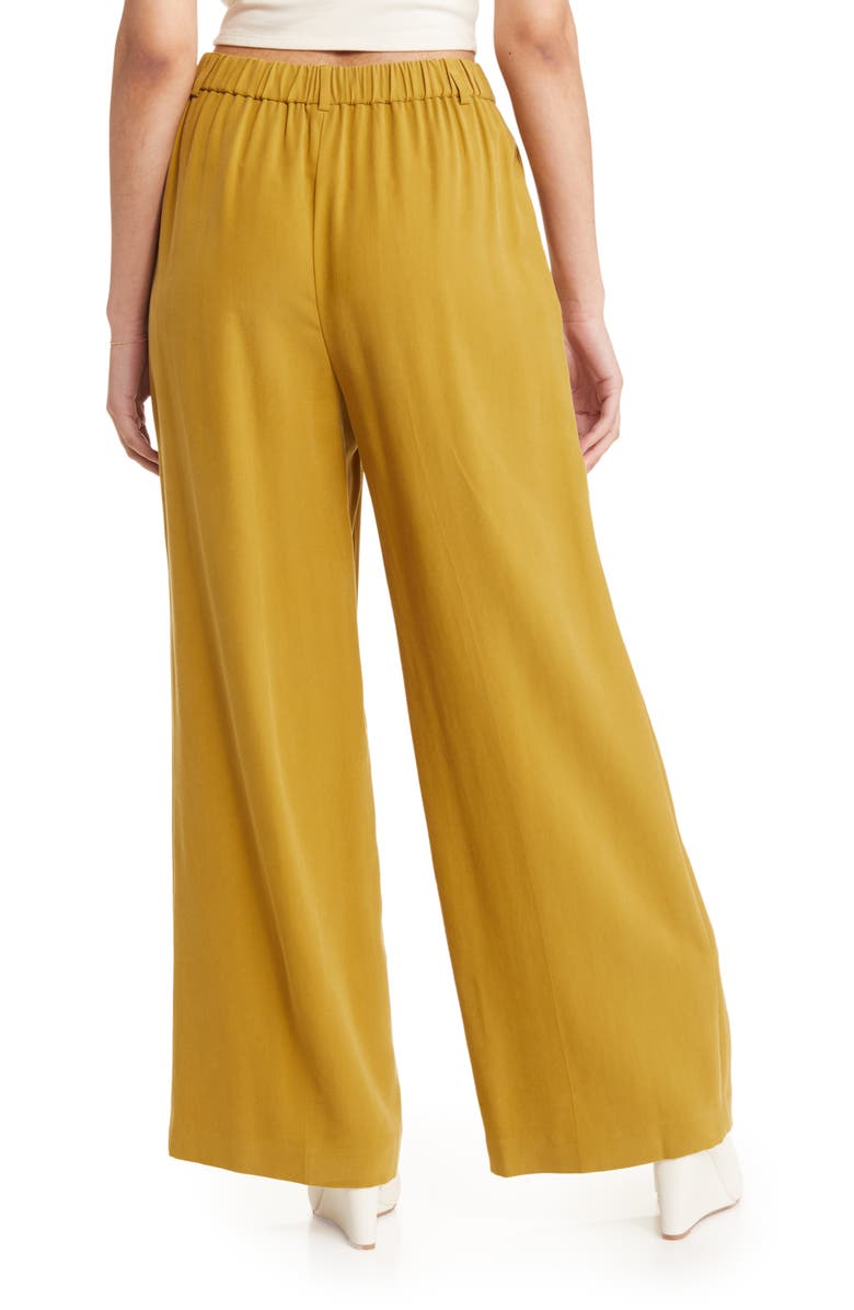 Open Edit Twill Wide Leg Trousers | Nordstrom