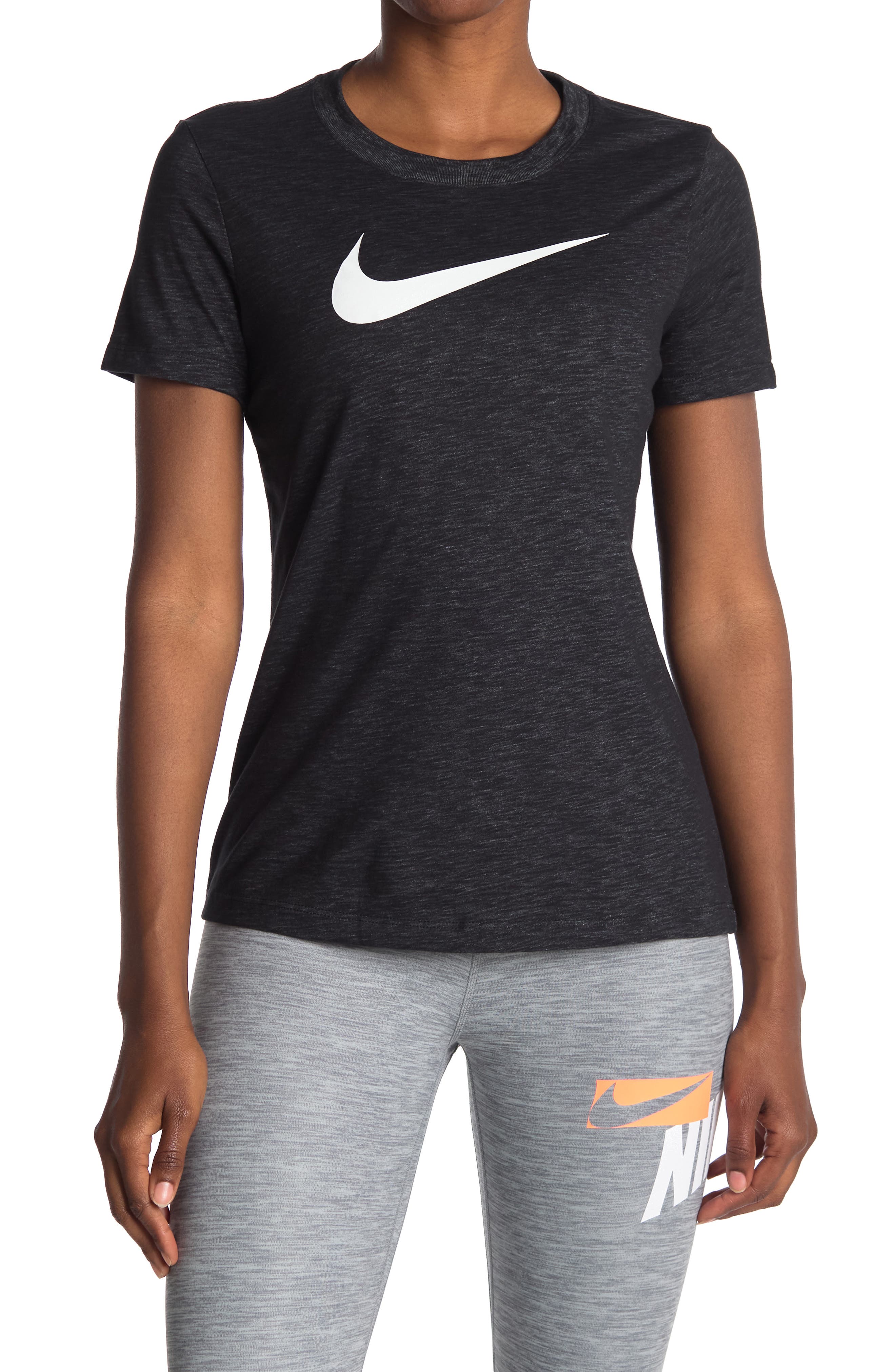 Nike Dri-fit Training T-shirt In Black/htr/white