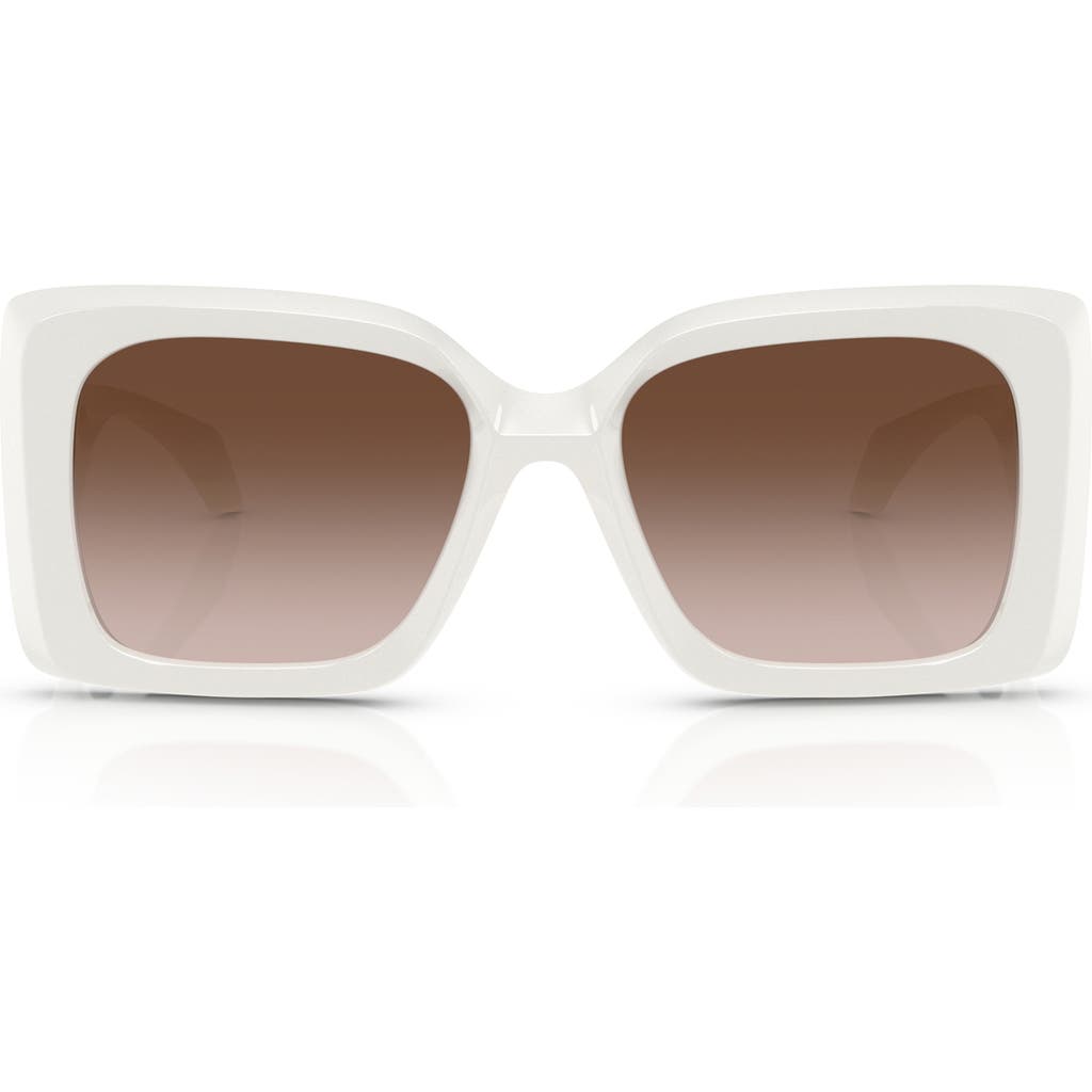 Versace 54mm Irregular Sunglasses In Brown