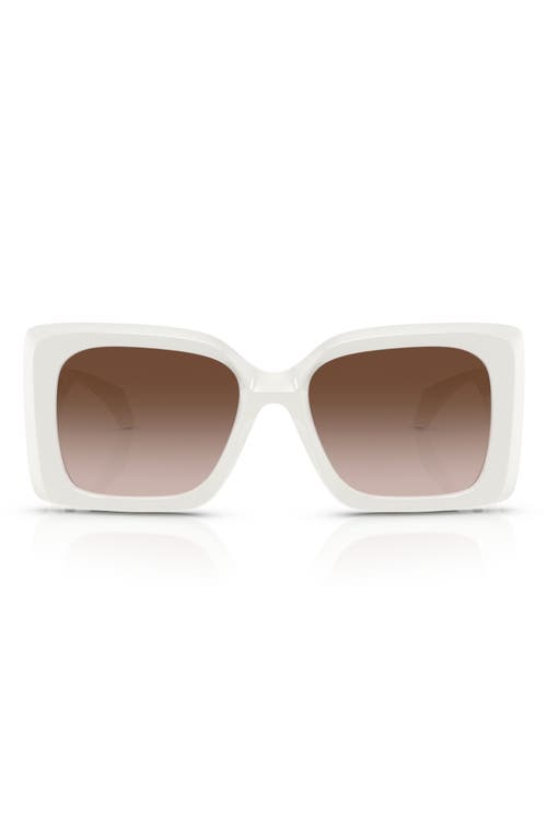 Shop Versace 54mm Irregular Sunglasses In White