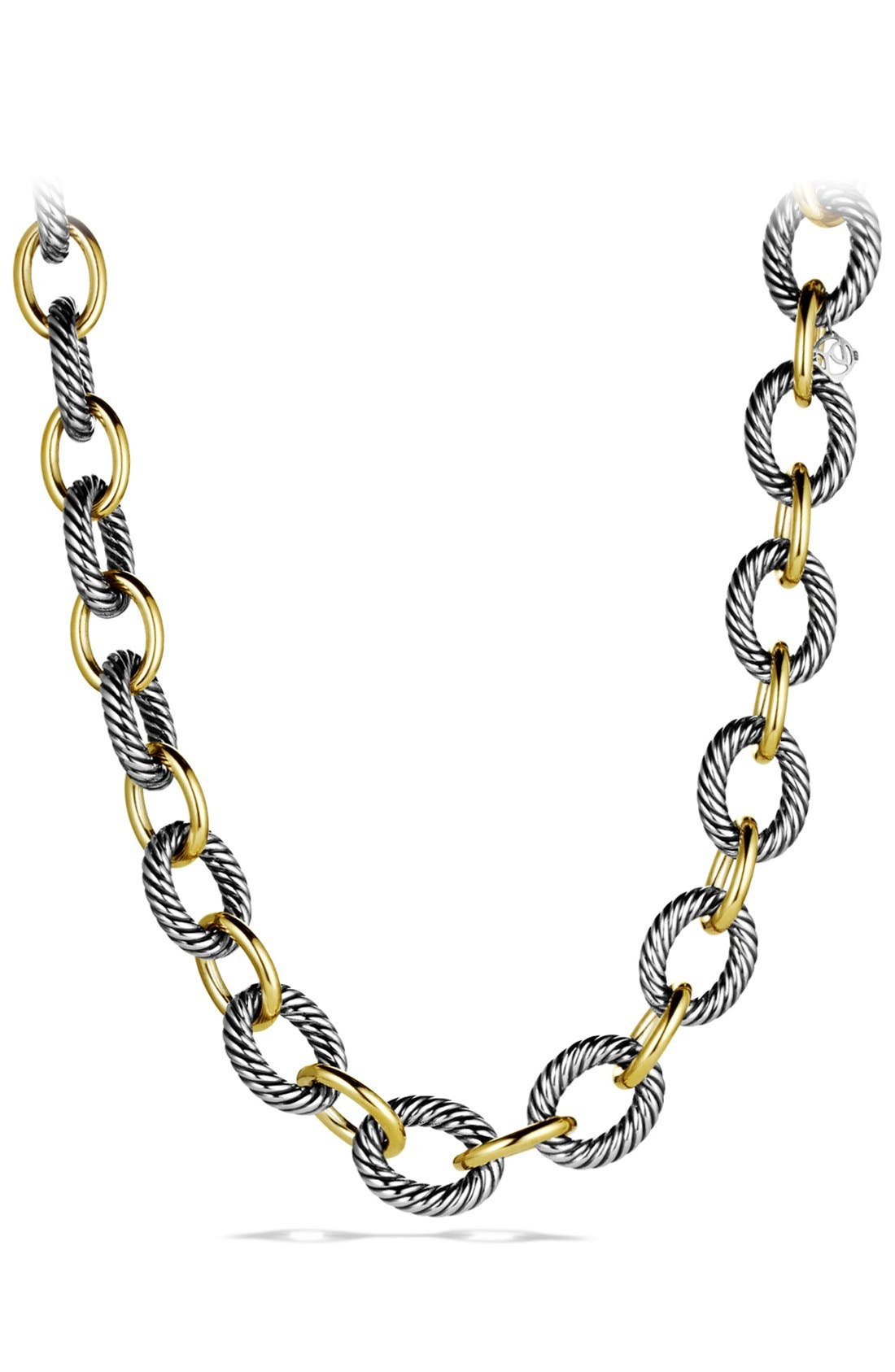 David Yurman 'Oval' ExtraLarge Link Necklace with Gold Nordstrom
