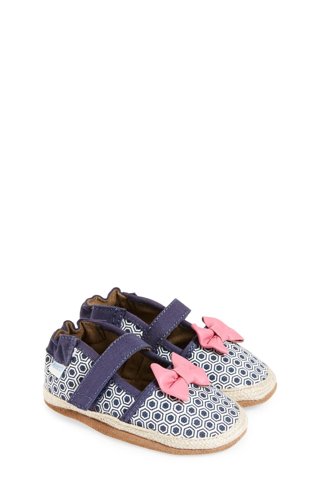 Robeez® 'Coconut' Espadrille Mary Jane Crib Shoe (Baby & Walker
