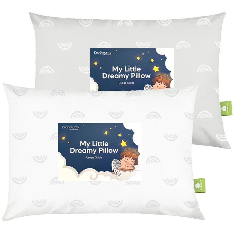 Shop Keababies 2-pack Toddler Pillows In Gray Rainbow