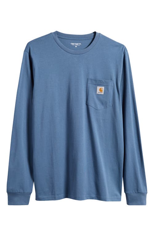 Carhartt Work In Progress Long Sleeve Pocket T-shirt In Positano