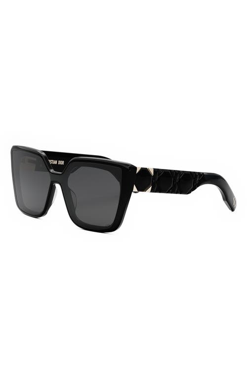 Shop Dior Lady 95.22 S2i Butterfly Sunglasses In Shiny Black/smoke