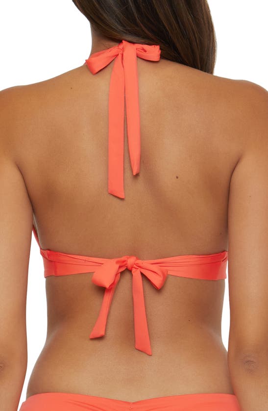 Shop Becca Color Code V-wire Bikini Top In Tango