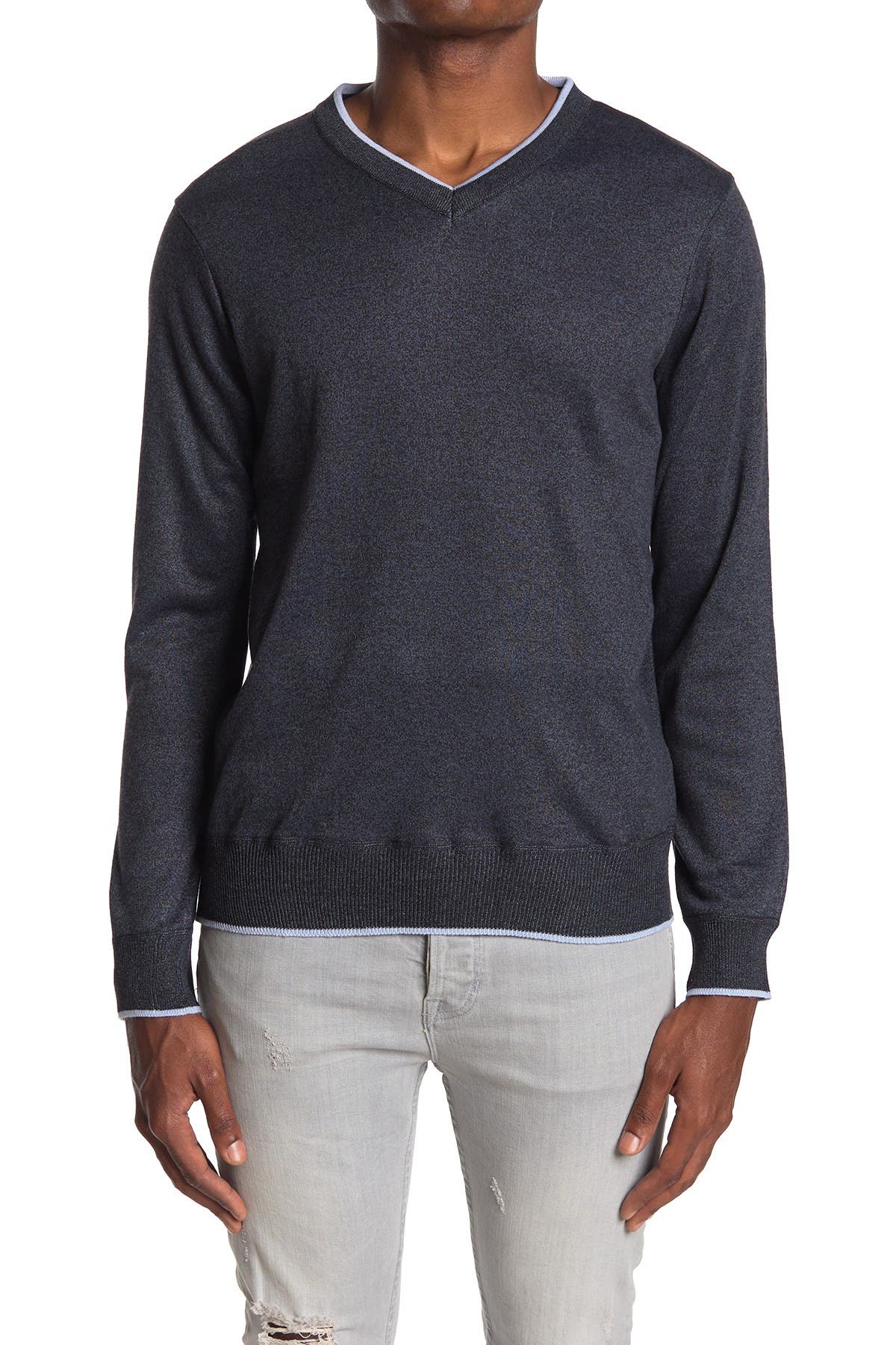 7 Diamonds | Sedona Tipped V-Neck Pullover Sweater | Nordstrom Rack