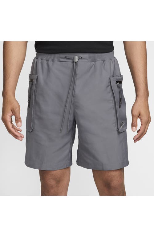 Shop Nike Sportswear Tech Pack Utility Shorts In Iron Grey/black/iron Grey