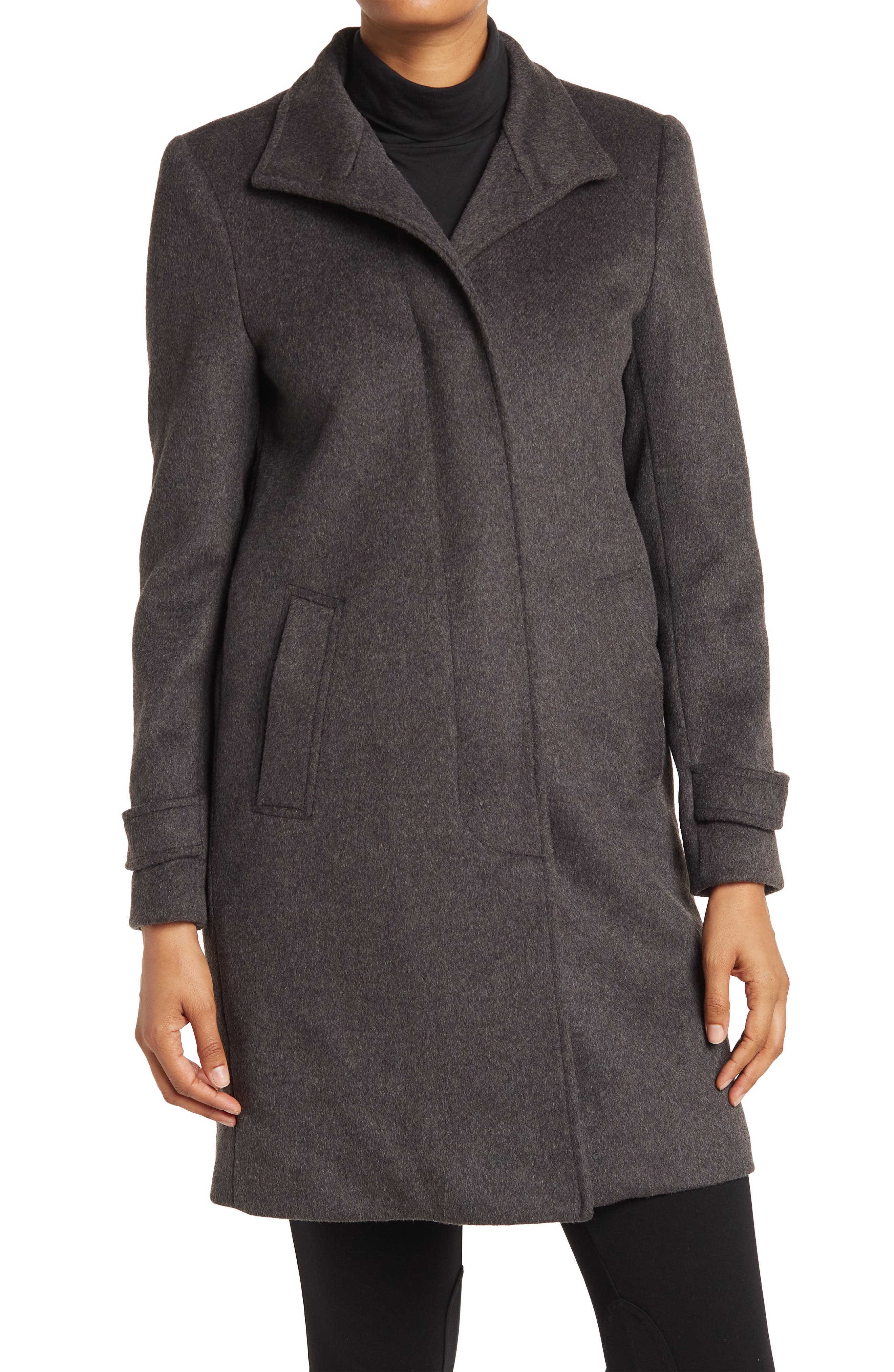 wool stand collar coat