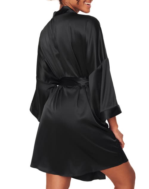 Shop Adore Me Roxey Kimono Robe In Black