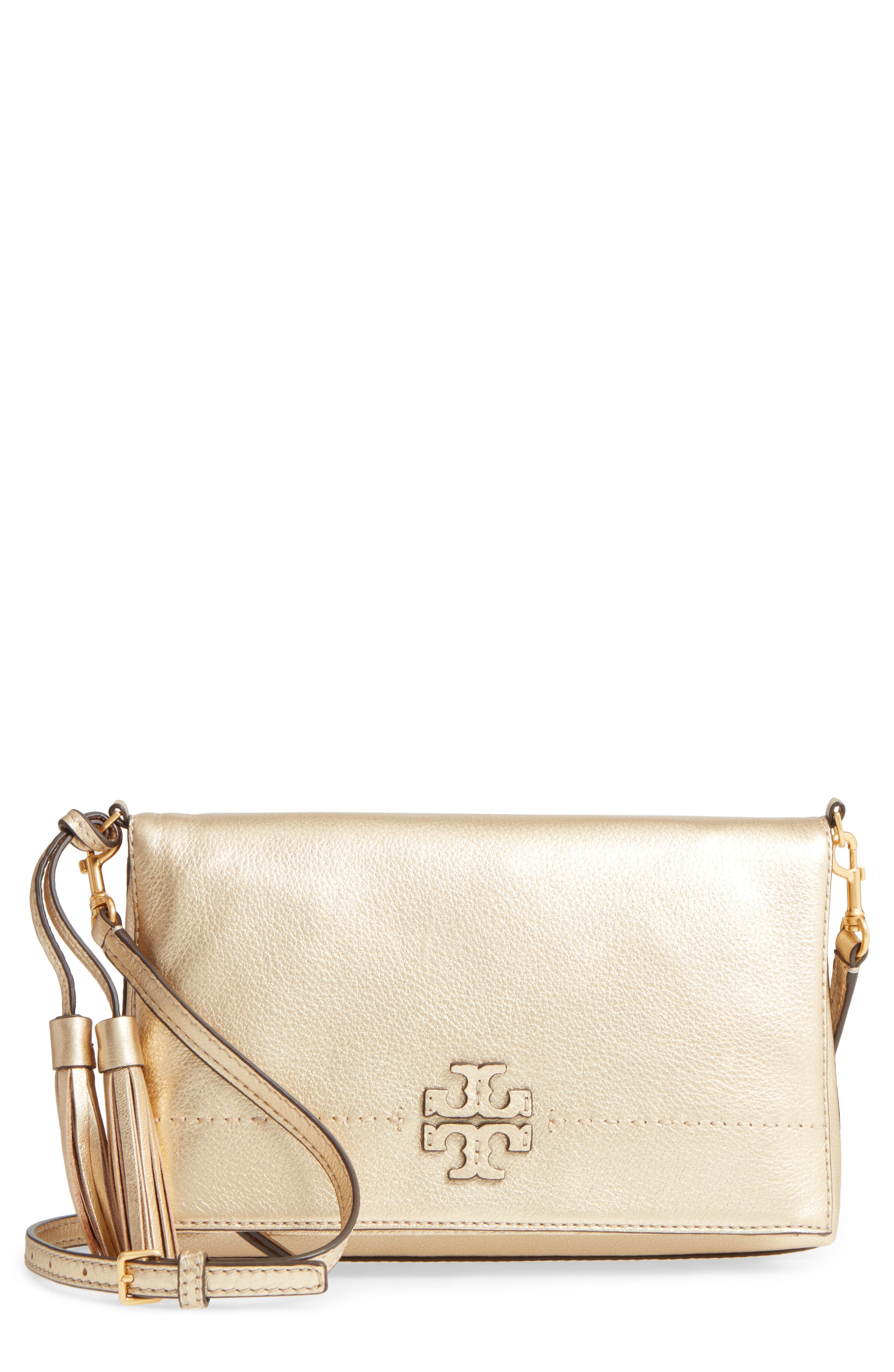 tory burch metallic crossbody bag