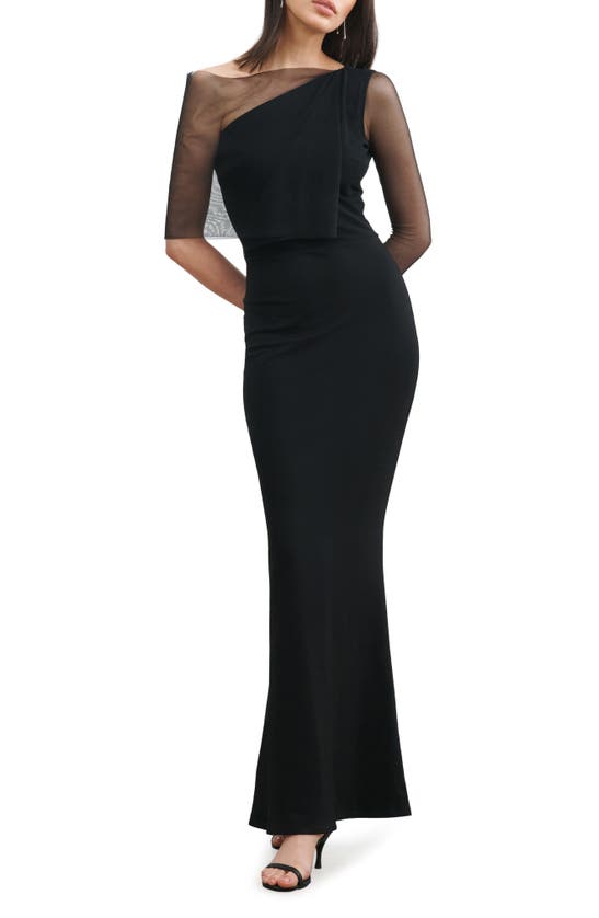 Shop Marcella Valeria Gown In Black