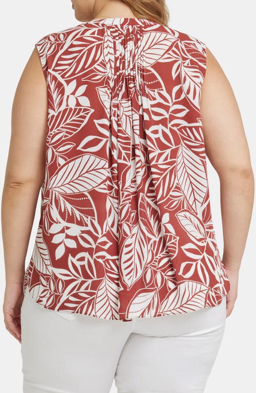 Shop Nydj Print Sleeveless Pleat Back Top In Arianna