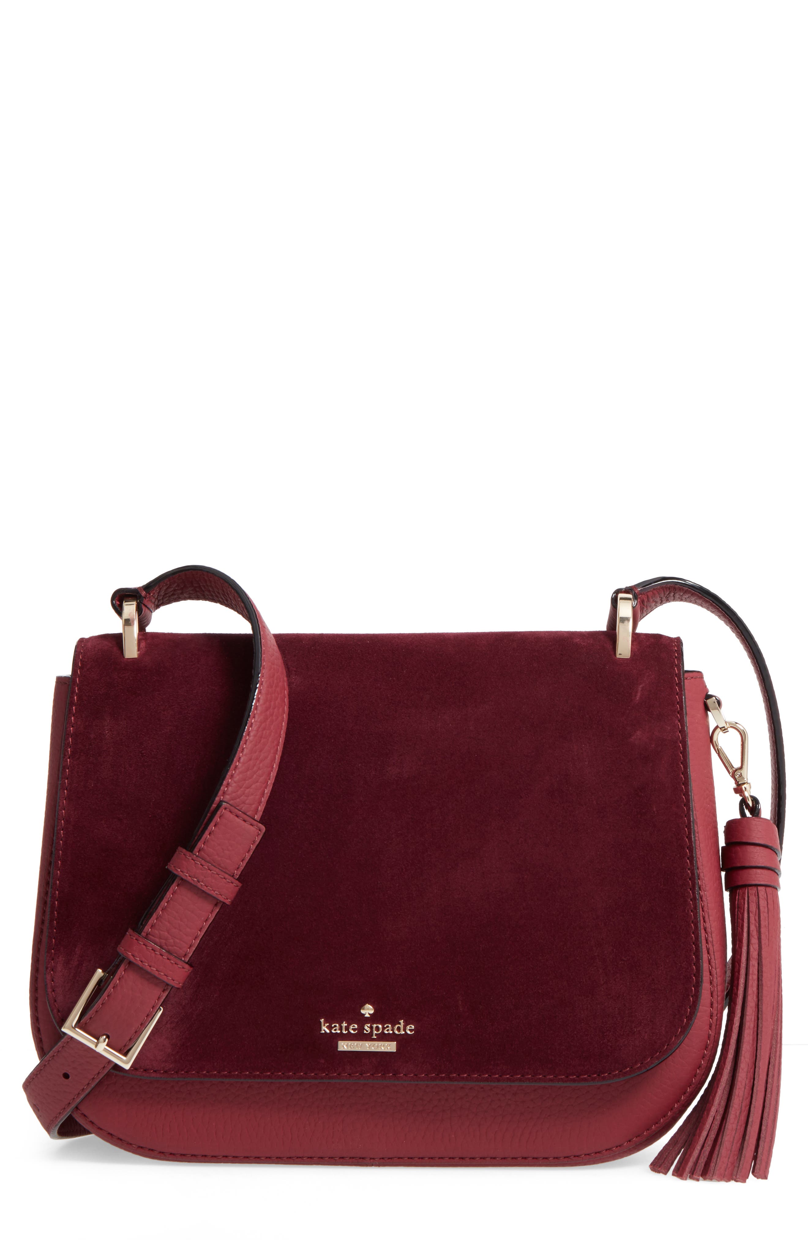 kate spade new york daniels drive tressa suede & leather shoulder
